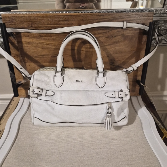 Ralph Lauren Handbags - Ralph Lauren Leather White Shoulder Bag